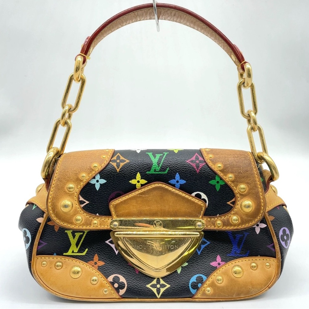 Louis Vuitton Monogram Black Multicolor Marilyn Shoulder Bag